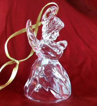 Mikasa Crystal Glass Angel W/ Trumpet Christmas Ornament Heavenly Music W/ Box