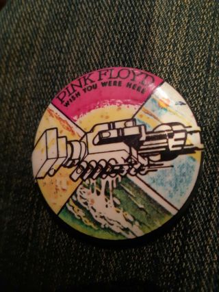 Vintage Rock Pin Badge 55mm Pink Floyd Wish You Were Here