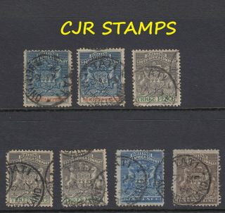 Rhodesia 1892 W/ Tati Cancels (7 X Stamps To 1/ -) - Fine