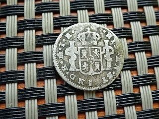 Mexico Spanish Colonial Silver Coin 1/2 Reales 1810 Th Ferdinand Vii Very Scarce