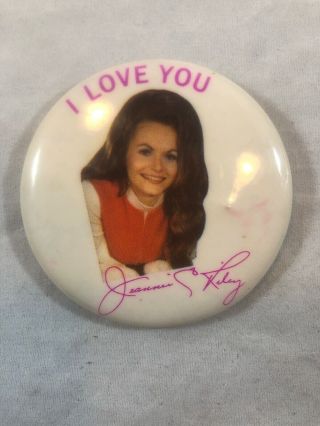 I Love You Jeannie C.  Riley Country Music Pinback Button Vintage 2 1/4 "