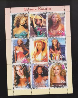 Beyonce Knowles - Sheet Of 9 Diff Stamps Cond L@@k