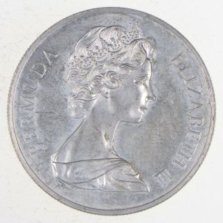 Silver - World Coin - 1972 Bermuda 1 Dollar - World Silver Coin 798