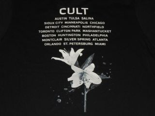 The Cult Alive In The Hidden City 2016 Tour Shirt Mens Xl Black