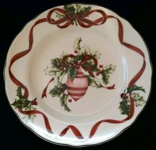 Charter Club Winter Garland Accent Salad Luncheon Plate (s) 9 " Christmas Ornament