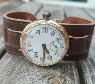 Borgel Cased Gents Watch 9ct Gold Watch 1930s,  Fully