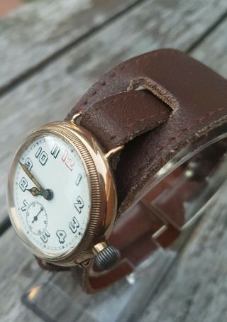 Borgel cased gents watch 9ct gold watch 1930s,  fully 2