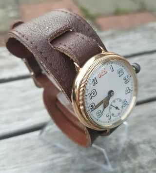 Borgel cased gents watch 9ct gold watch 1930s,  fully 3