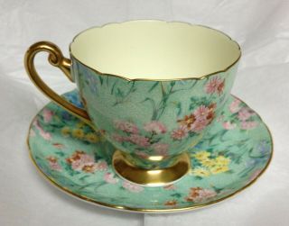 Lovely Shelley Fine Bone China England Melody Chintz Cup & Saucer