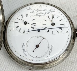 Patented Double Time Keeper M.  J.  Tobias & Co.  Liverpool Pocket Watch Key Wind