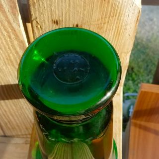 Vintage NAPCO 9 - 1/2” Green Glass Floral Vase 1168 Cleveland OH 2