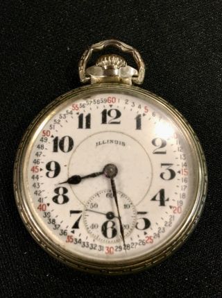 Illinois Bunn Special Rr 14k Gf Pocket Watch 21j Railroad Wadsworth Vtg Antique