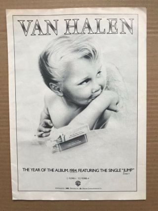 Van Halen Jump Memorabilia Music Press Advert From 1984 - These Vintag