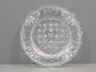 Antique Lacy Period Cup Plate Lee Rose Lr - 243 Stars Leaves Scalloped Eastern