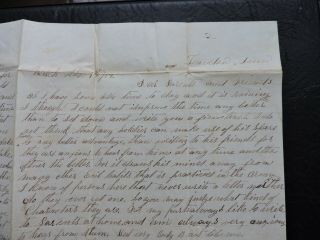 1864 LONG 4p CIVIL WAR SOLDIER LETTER 59th OH FERREE MILITARY CONTENT 2