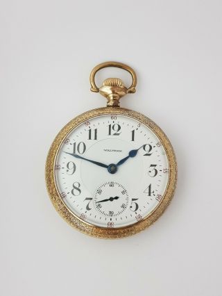 Waltham Crescent St.  Railroad Size 18s 21 Jewels Gold Filled Pocket Watch