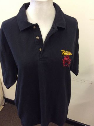Phil Collins Black Polo Shirt L