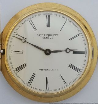 Patek Philippe Tiffany 18k Gold Ref 865 Huge Hunter Case Mens Pocket Watch