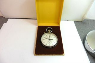 1970 Large Breitling 612 Cal.  9 Split Seconds Chronograph Pocket Watch Near