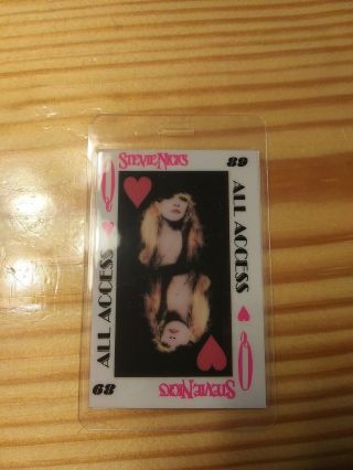 Stevie Nicks 1989 Other Side Of The Mirror Tour Laminate Backstage Pass Aa