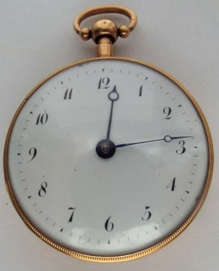Rare 18ct Gold Repeater P/watch Rings The Hours & Quarters By Le Roy C1820,  Key