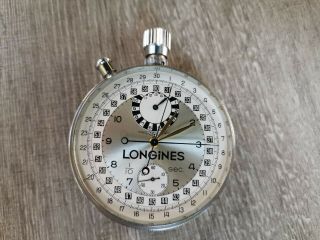 Vintage Longines Pocket Split Second Olympic Chronograph Stopwatch 7411 Cal.  260