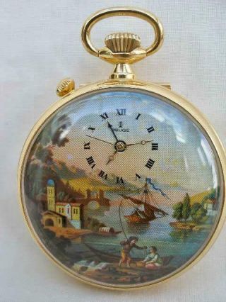 Reuge Gold Plated Musical Pocket Watch.  (needs Servicing/attention)
