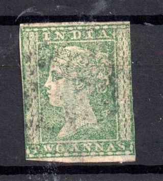 India Qv 1854 2a Green Fine 31 Ws15307