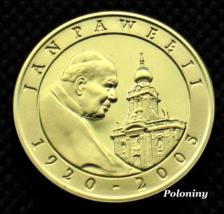 Silver Commemorative Coin Of Poland - Pontificate Of Pope John Paul Ii Ag/au