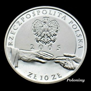 SILVER COMMEMORATIVE COIN OF POLAND - PONTIFICATE OF POPE JOHN PAUL II Ag/Au 2