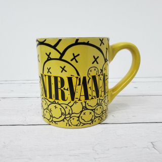 NIRVANA Logo Smiley Face 14 oz Ounce Ceramic Coffee Tea Mug Cup Band Kurt 2