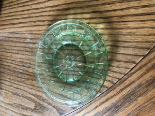 Green Depression Glass - Doric - 6 " Sherbet Plate