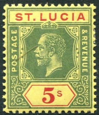 St Lucia - 1912 - 21 5/ - Green & Red/yellow Sg 88 Mounted V28534