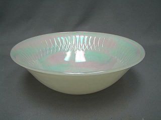 Vintage Federal Opalescent Moon Glow 8 1/2 " Diamond Point Bowl