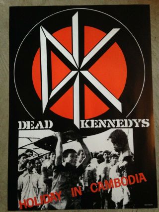 Dead Kennedys - Holiday In Cambodia Promo Poster,  23.  25”x32.  75”