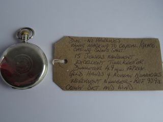 Fine Solid Sterling Silver J.  W.  Benson Gentleman ' s Pocket Watch. 3