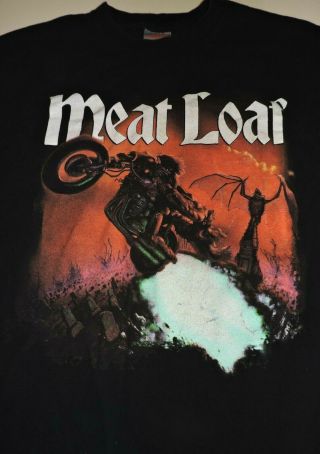 Meat Loaf T Shirt Xl 2003 Us Tour Bat Out Of Hell Vtg