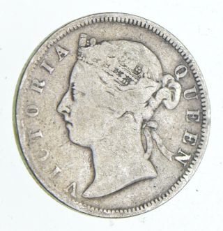 Roughly Size Of Quarter - 1895 Hong - Kong 20 Cents - World Silver Coin 324