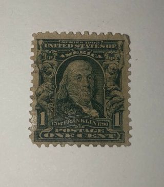 Stamp Vintage Ben Franklin 1 Cent Us Postage
