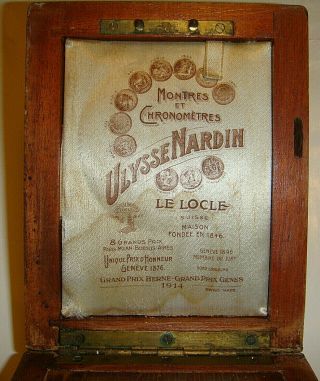 Ulysse Nardin Deck Watch Chronometer Box From 1958.  Box Only Unfortunately