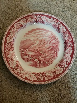 Vintage Homer Laughlin - Currier & Ives Red Serving Plate