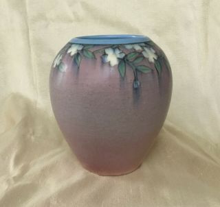 Rookwood Pottery 1917 Vellum Arts & Crafts Floral Vase by Patti Conant 2