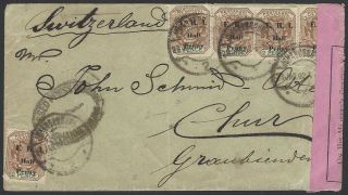 Boer War 1902 Cover To Uk With 1/2d On 2d X 4,  Censor & Martial Law Tape