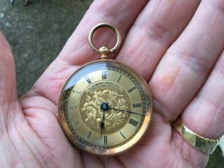 Antique 18k Gold Pocket Watch 1st Class