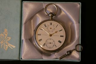 Antique Chester Hallmarked Silver Fusee Pocket Watch Dated 1872.