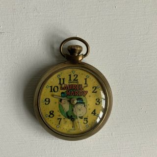 Vintage Laurel And Hardy Pocket Watch By Smiths From 1950’s Rare