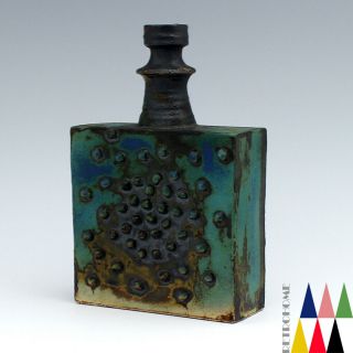 Phenomenal Stoneware Vase By Annikki Hovisaari For Arabia Finland 1950’s