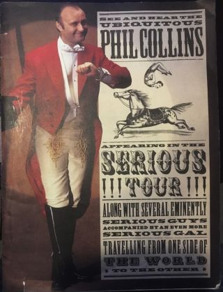 Phil Collins The Serious Tour 1990 Concert Programme