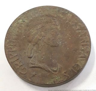 Sestertius Bronze Coin Portraying Empress Agrippina Minted In Rome 37ad - 41ad