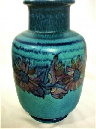 Rookwood Art Pottery 10 " Vase 2900 Margaret Mcdonald Newcomb Blue Pnk Florals
